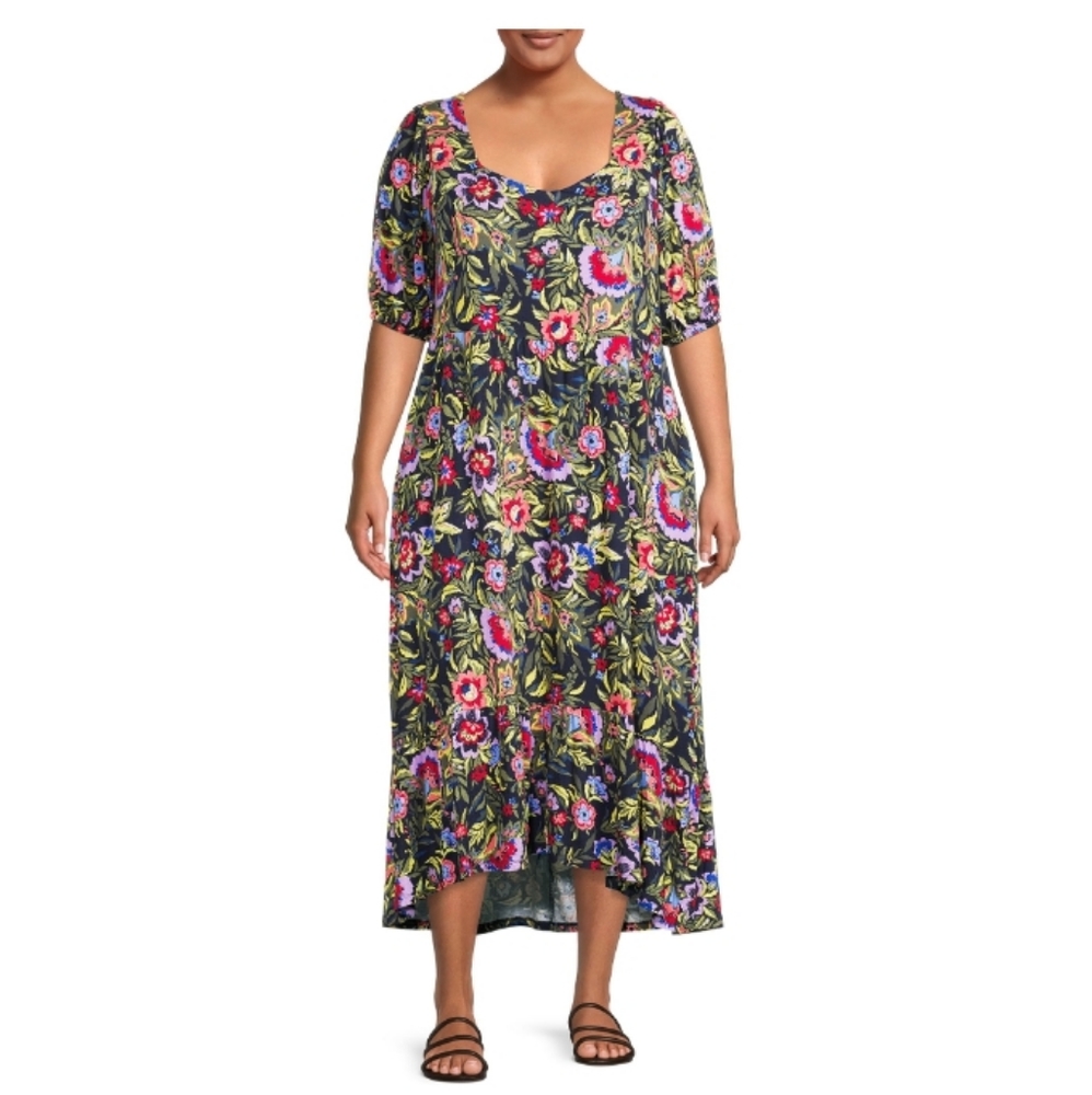 Terra & Sky Sweetheart Tiered Maxi Dress NWT